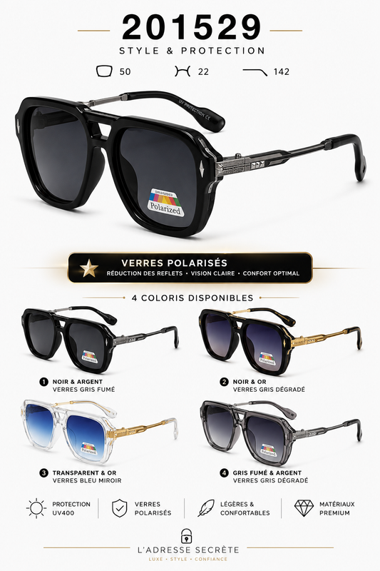 Lunettes de Soleil Polarisées 201529 UV400 Homme Femme