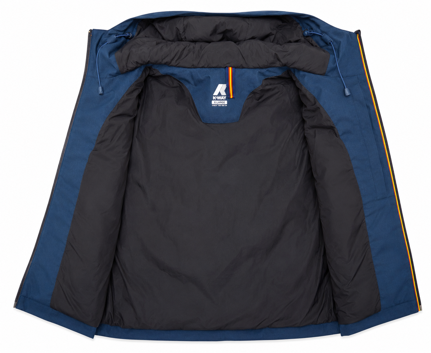 K-WAY -Jukes Macro Ripstop Bleu Marine – Veste Coupe-Vent Matelassée Compressible Homme Femme