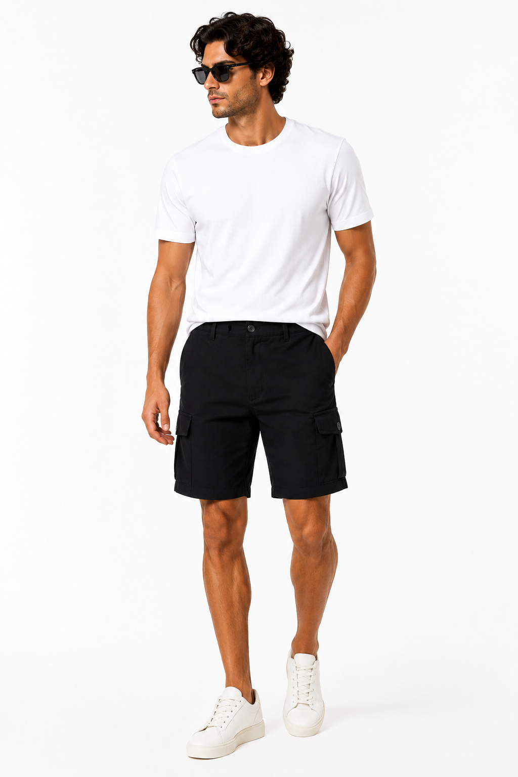 Short IM BRIAN - Nero/Noir Bermuda BE2018