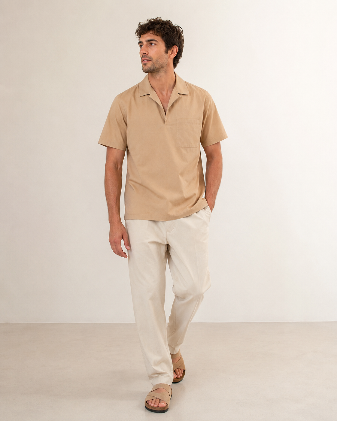 Chemise IM BRIAN - Camicia Beige CA2120