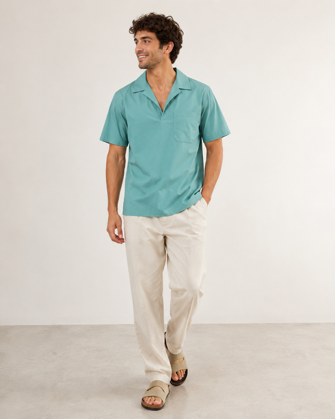 Chemise IM BRIAN - Camicia Verde/Turquoise CA2120