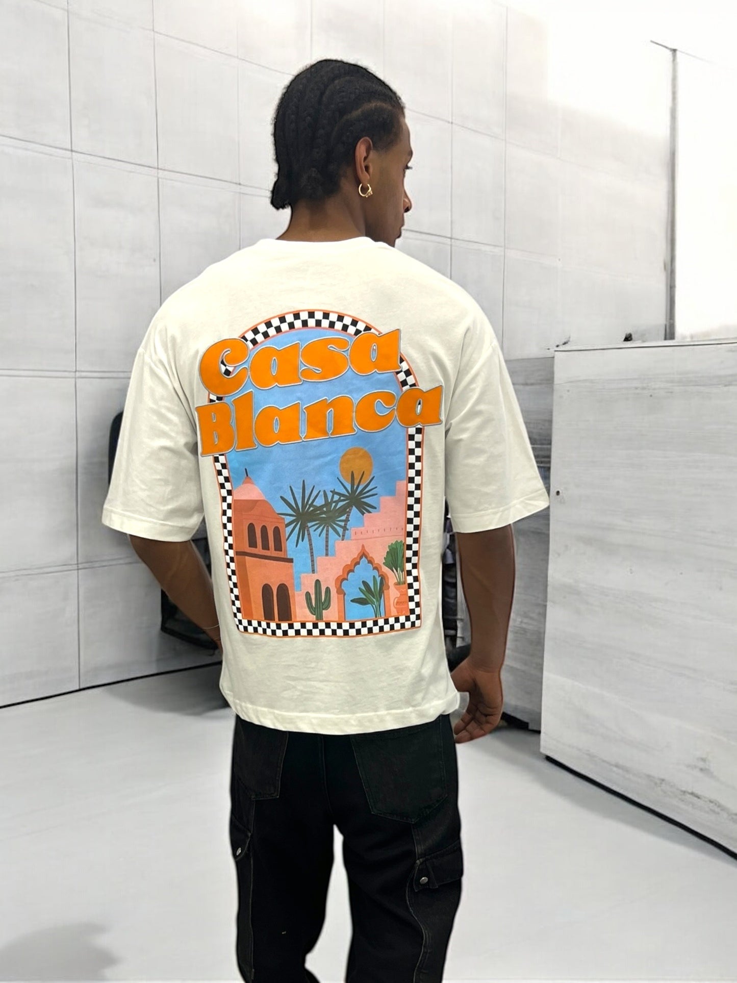 T-shirt CASABLANCA VICES CITY - Écru