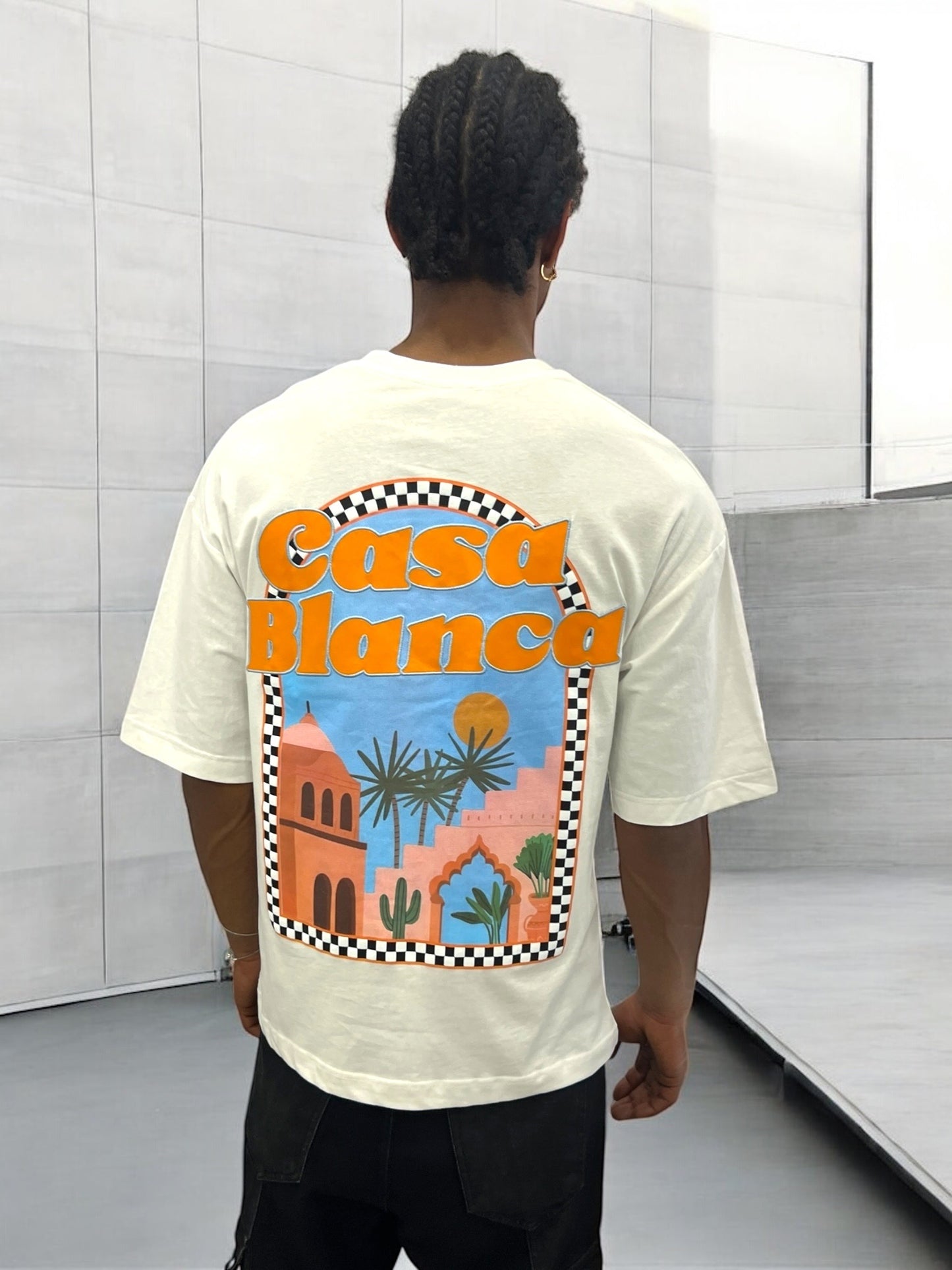 T-shirt CASABLANCA VICES CITY - Écru