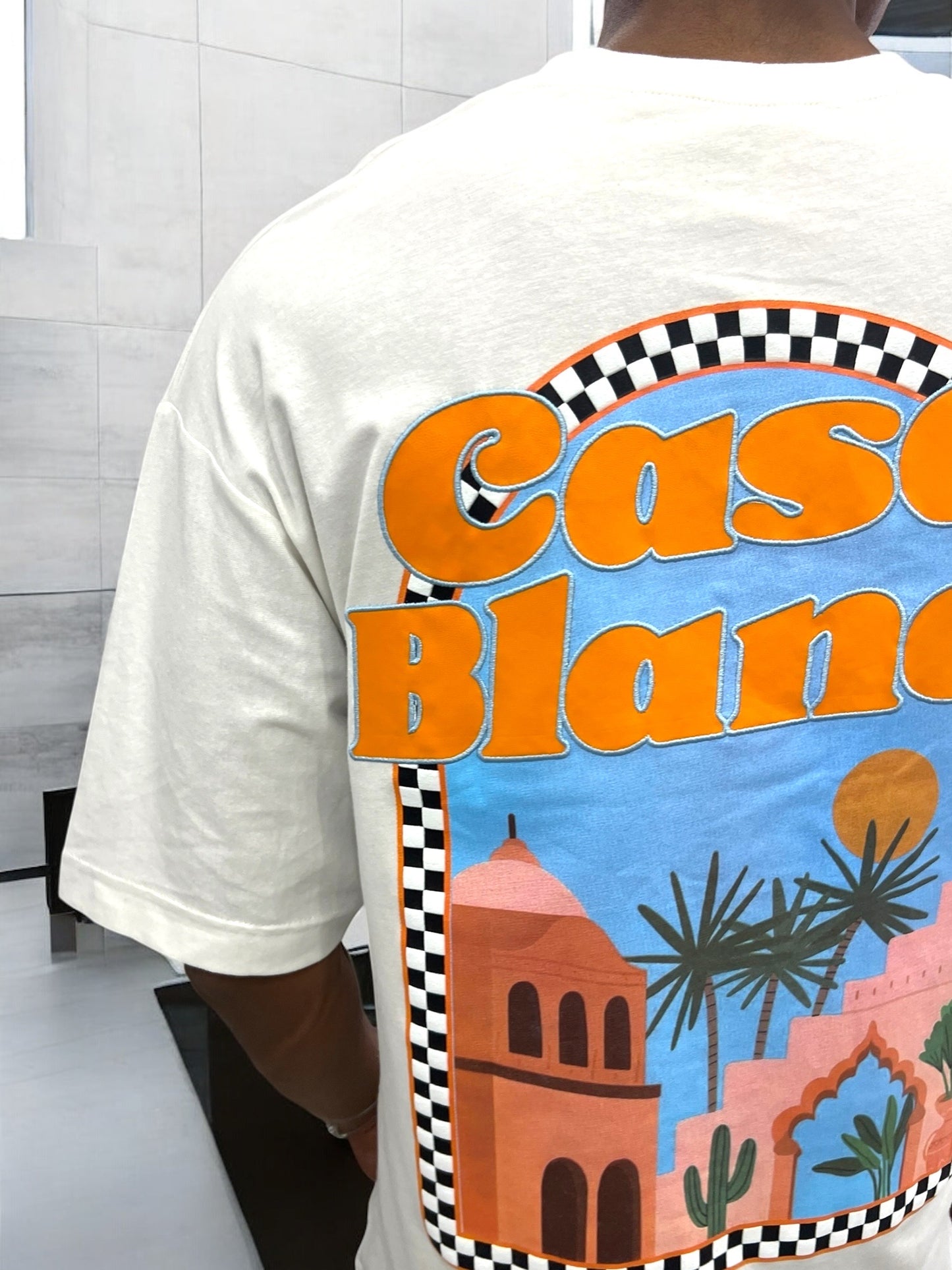 T-shirt CASABLANCA VICES CITY - Écru