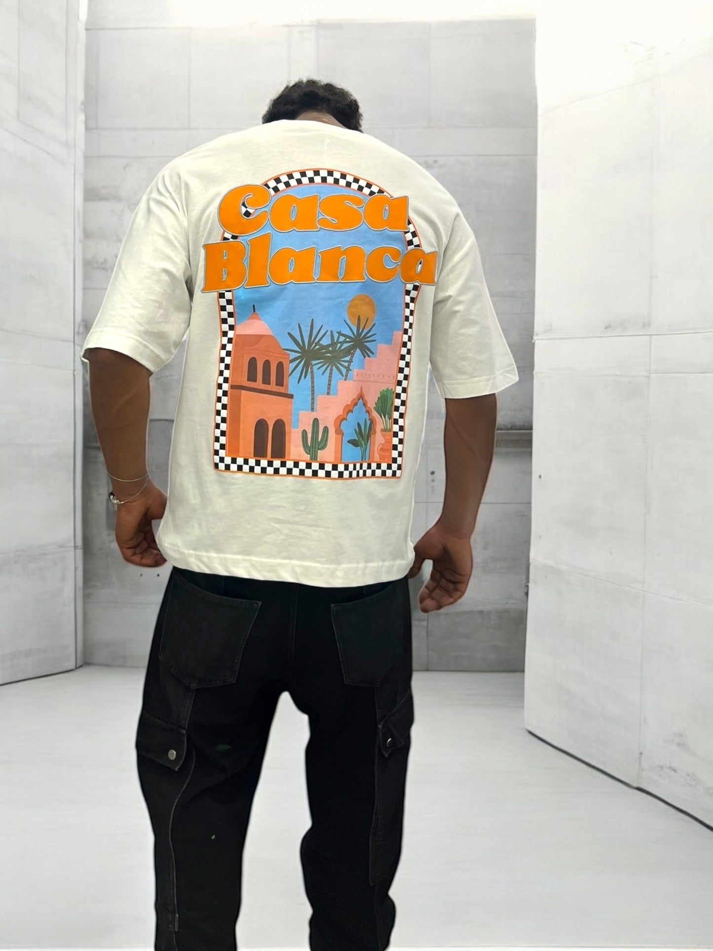 T-shirt CASABLANCA VICES CITY - Écru