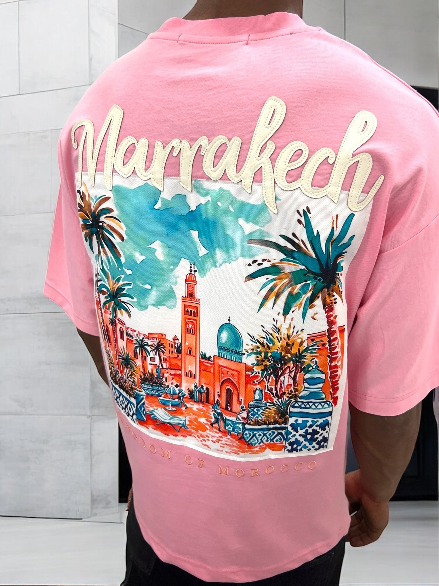 T-shirt MARRAKESH KINGDOM OF MOROCCO - rose