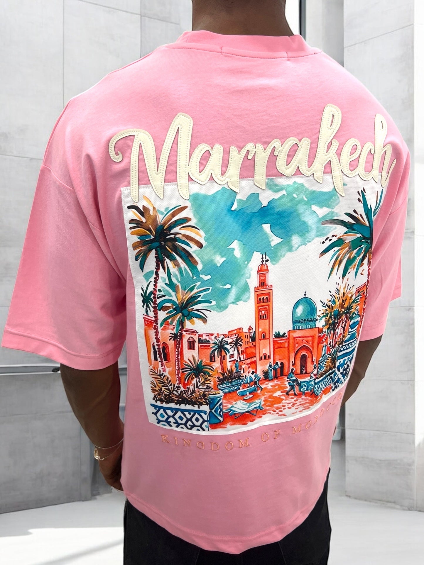 T-shirt MARRAKESH KINGDOM OF MOROCCO - rose