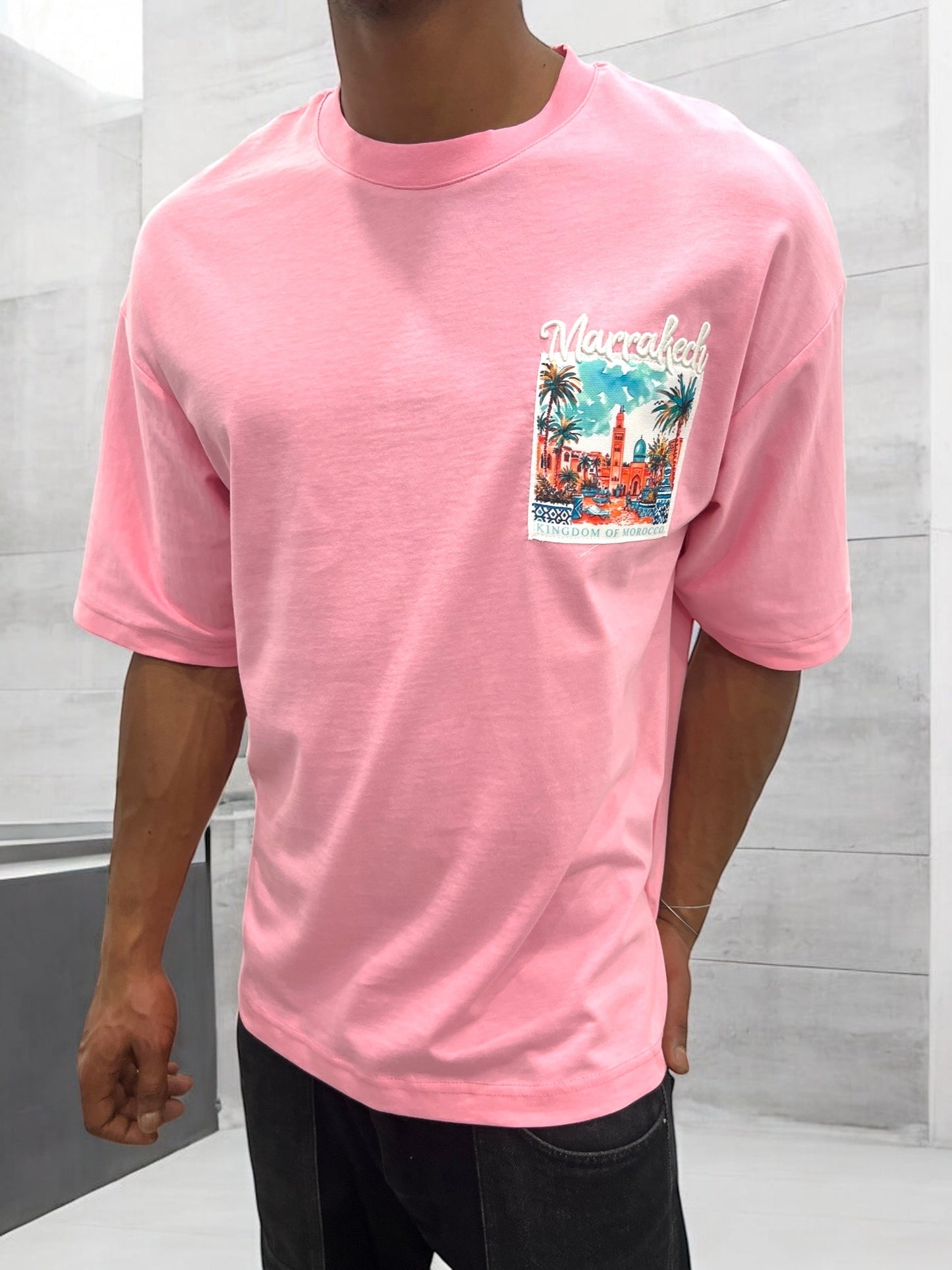 T-shirt MARRAKESH KINGDOM OF MOROCCO - rose