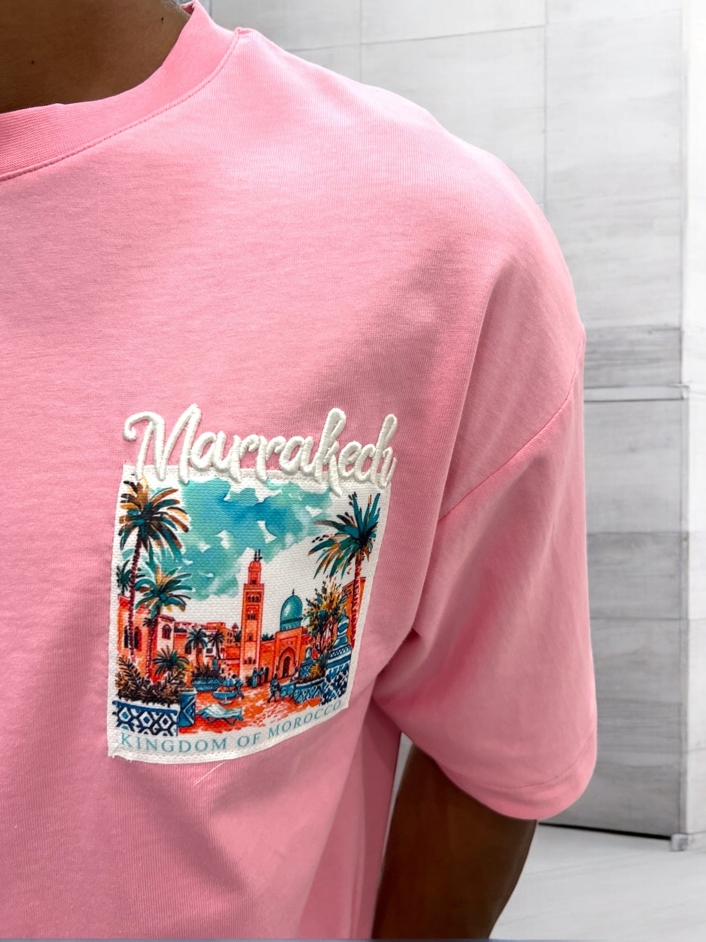 T-shirt MARRAKESH KINGDOM OF MOROCCO - rose