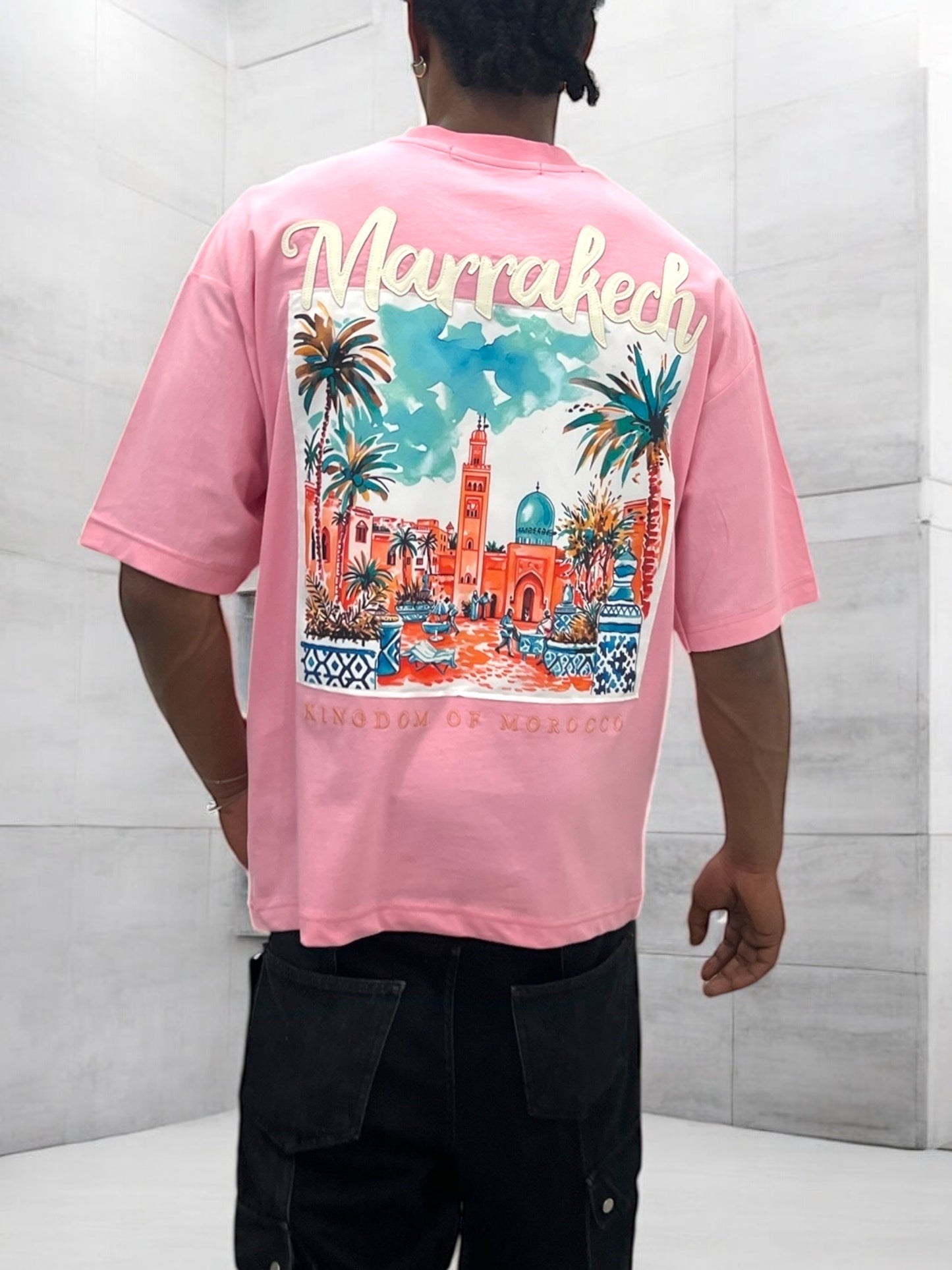 T-shirt MARRAKESH KINGDOM OF MOROCCO - rose