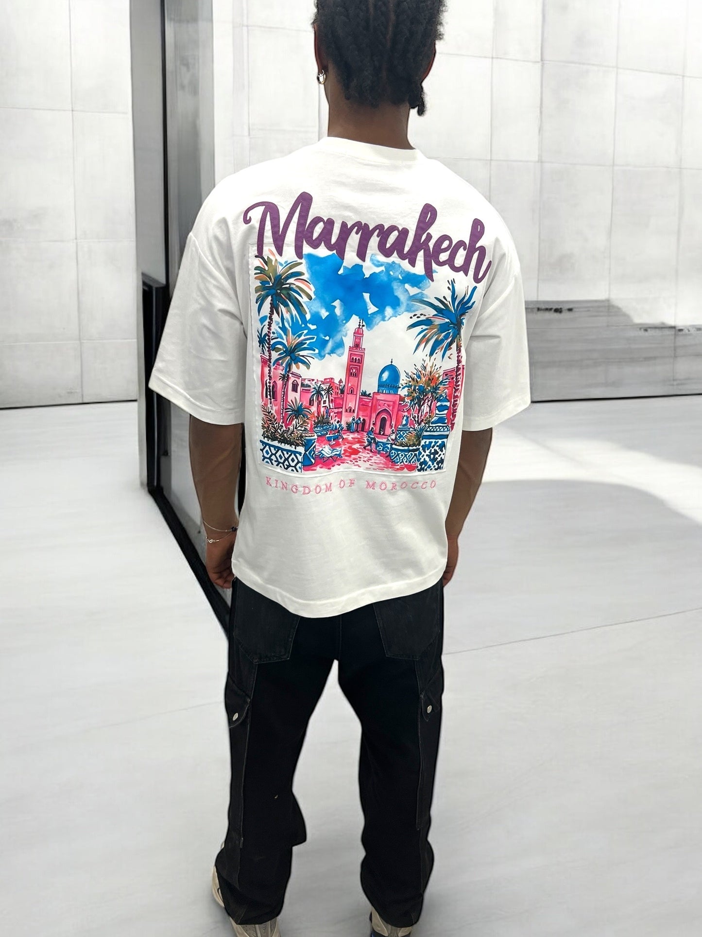 T-shirt MARRAKESH KINGDOM OF MOROCCO - blanc cassé