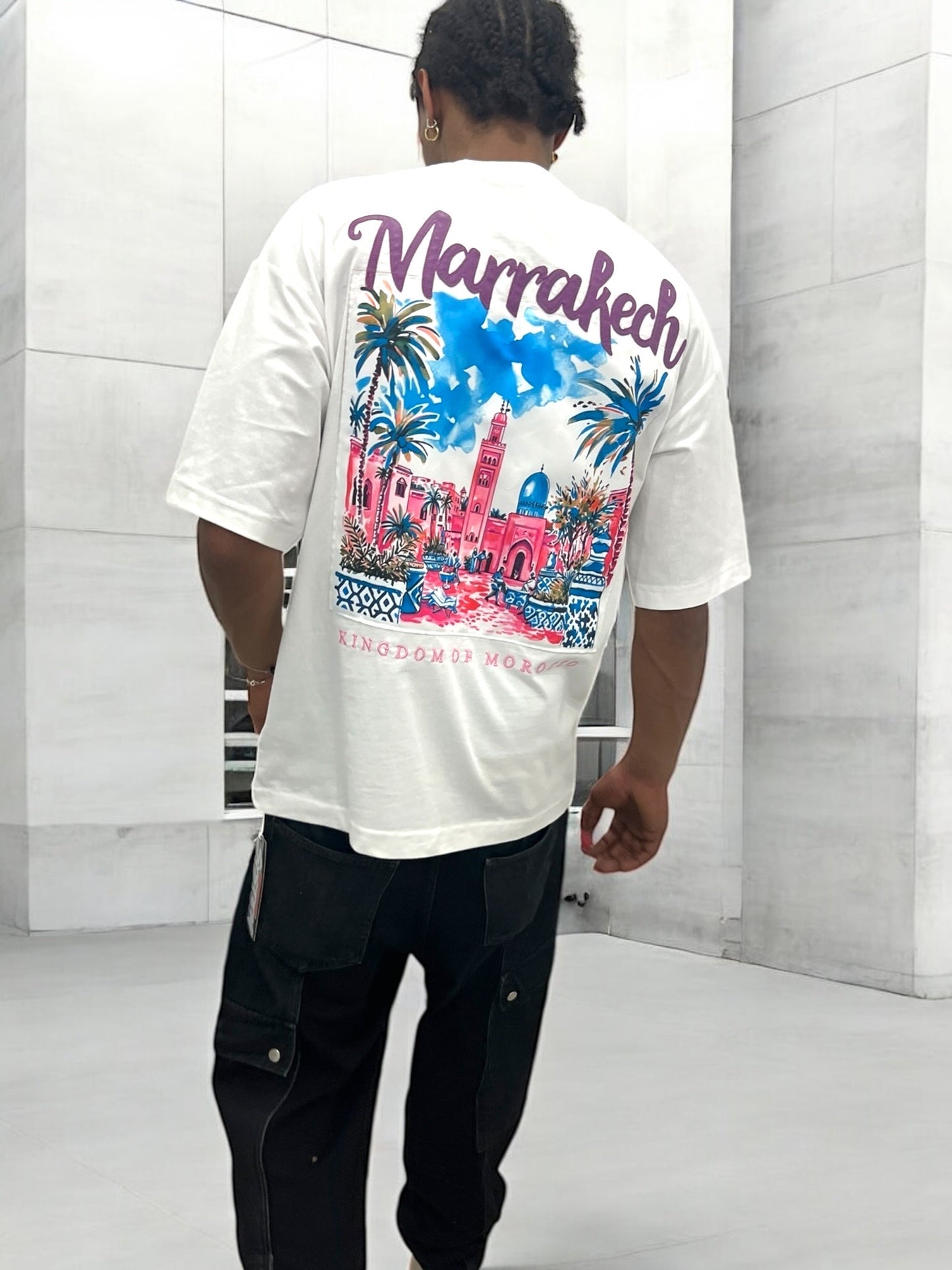 T-shirt MARRAKESH KINGDOM OF MOROCCO - blanc cassé
