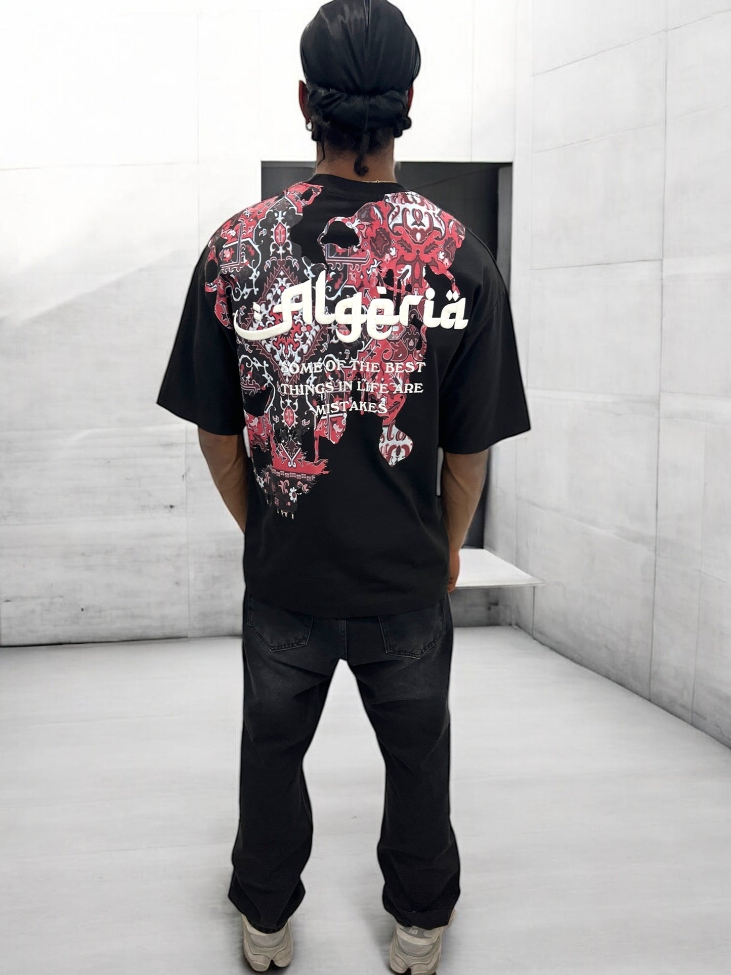 T-shirt “Algeria” visuel berbère brodé - Noir
