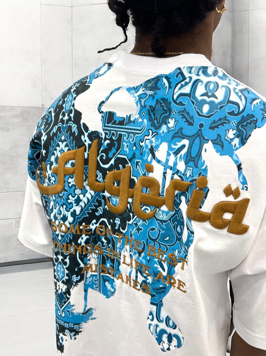T-shirt “Algeria” visuel berbère brodé - Blanc