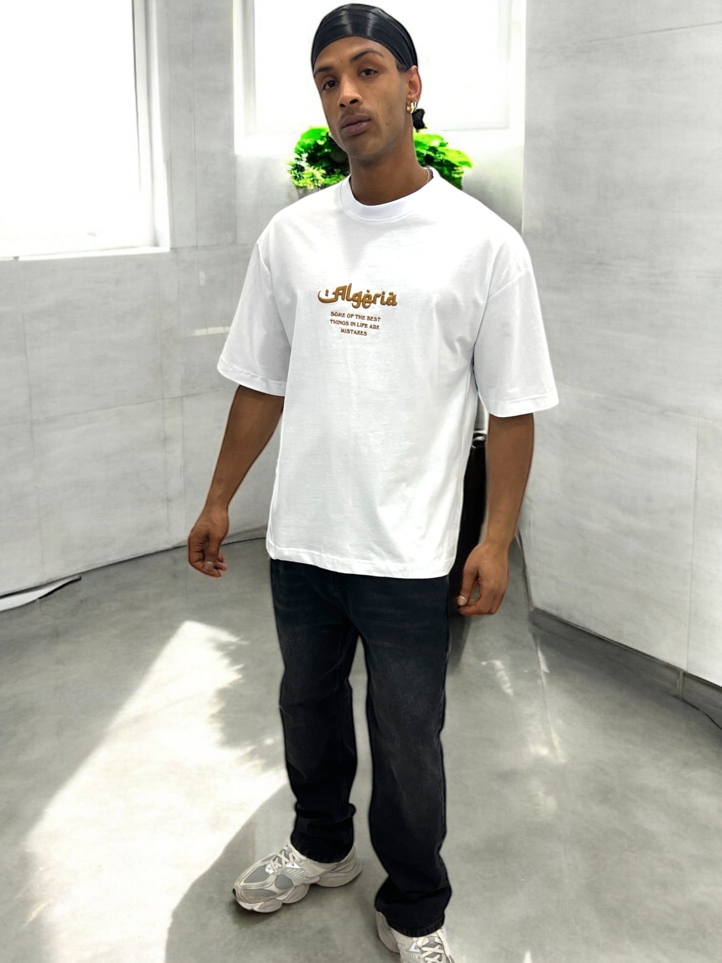 T-shirt “Algeria” visuel berbère brodé - Blanc