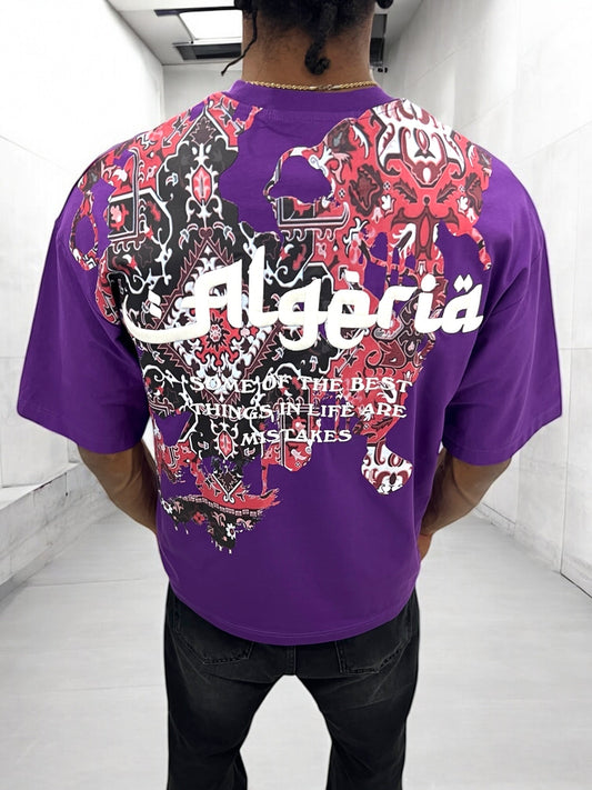 T-shirt “Algeria” visuel berbère brodé - Violet