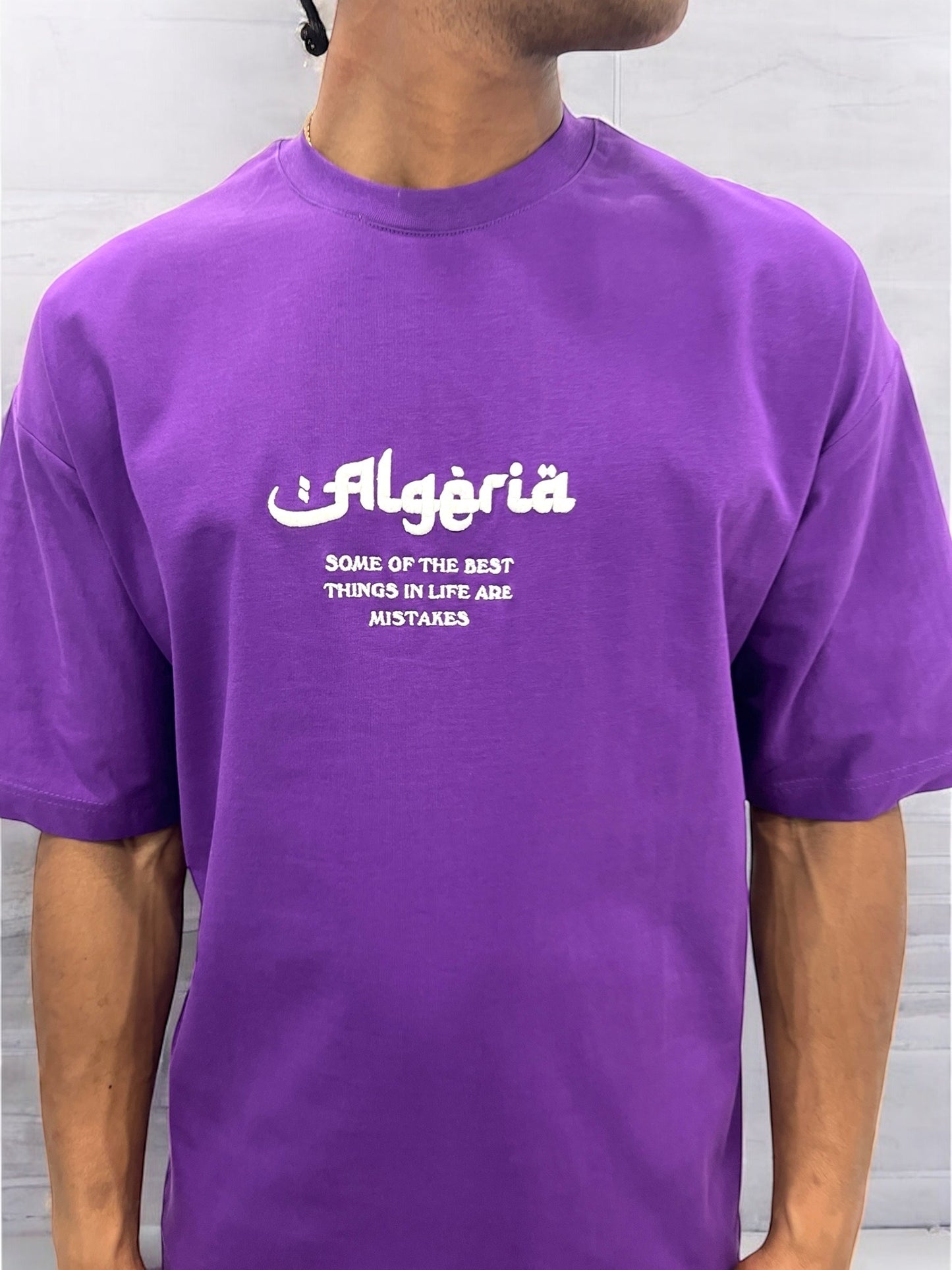 T-shirt “Algeria” visuel berbère brodé - Violet