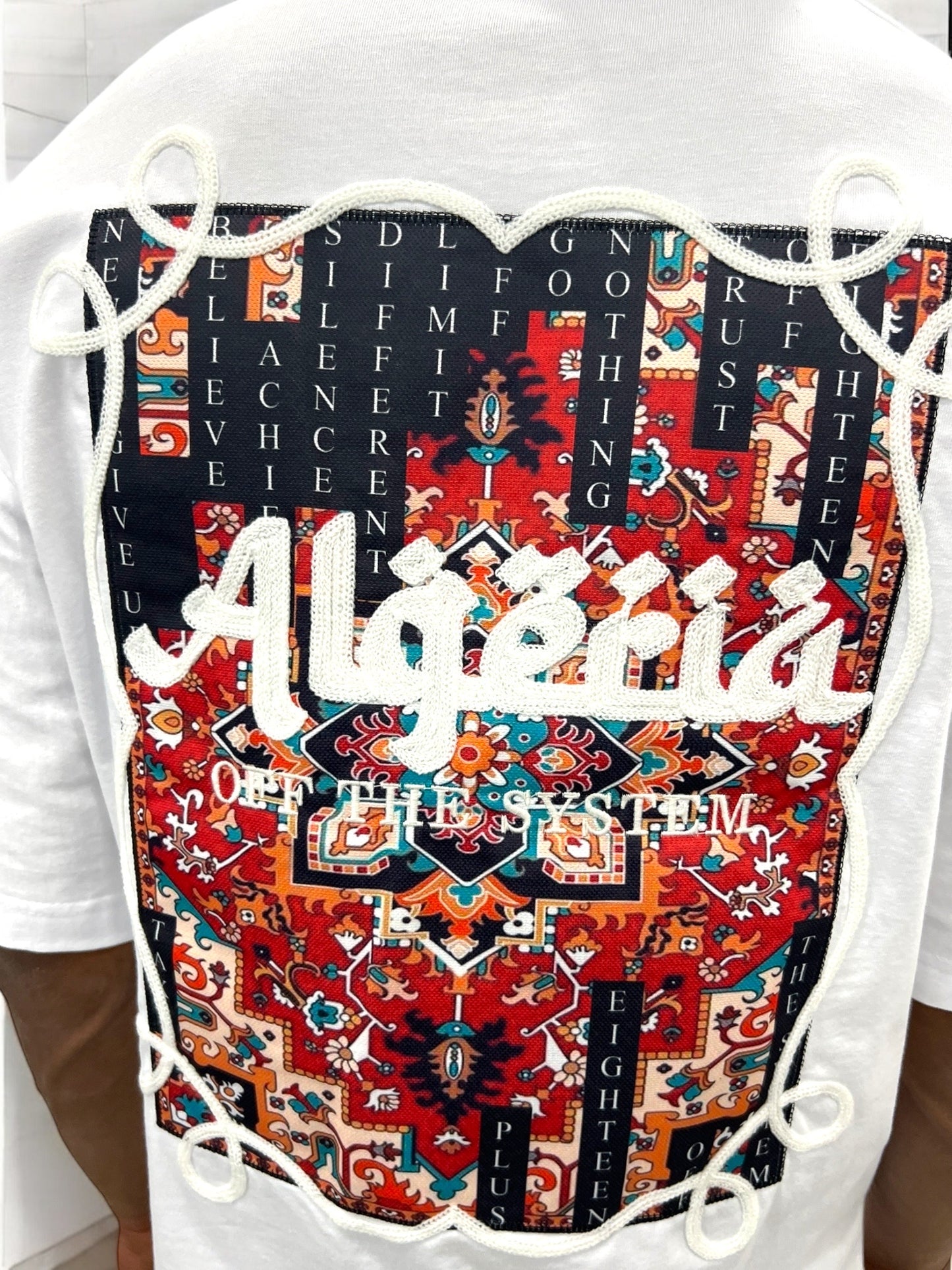 T-shirt Algeria – Carpet Print Edition ( Blanc )