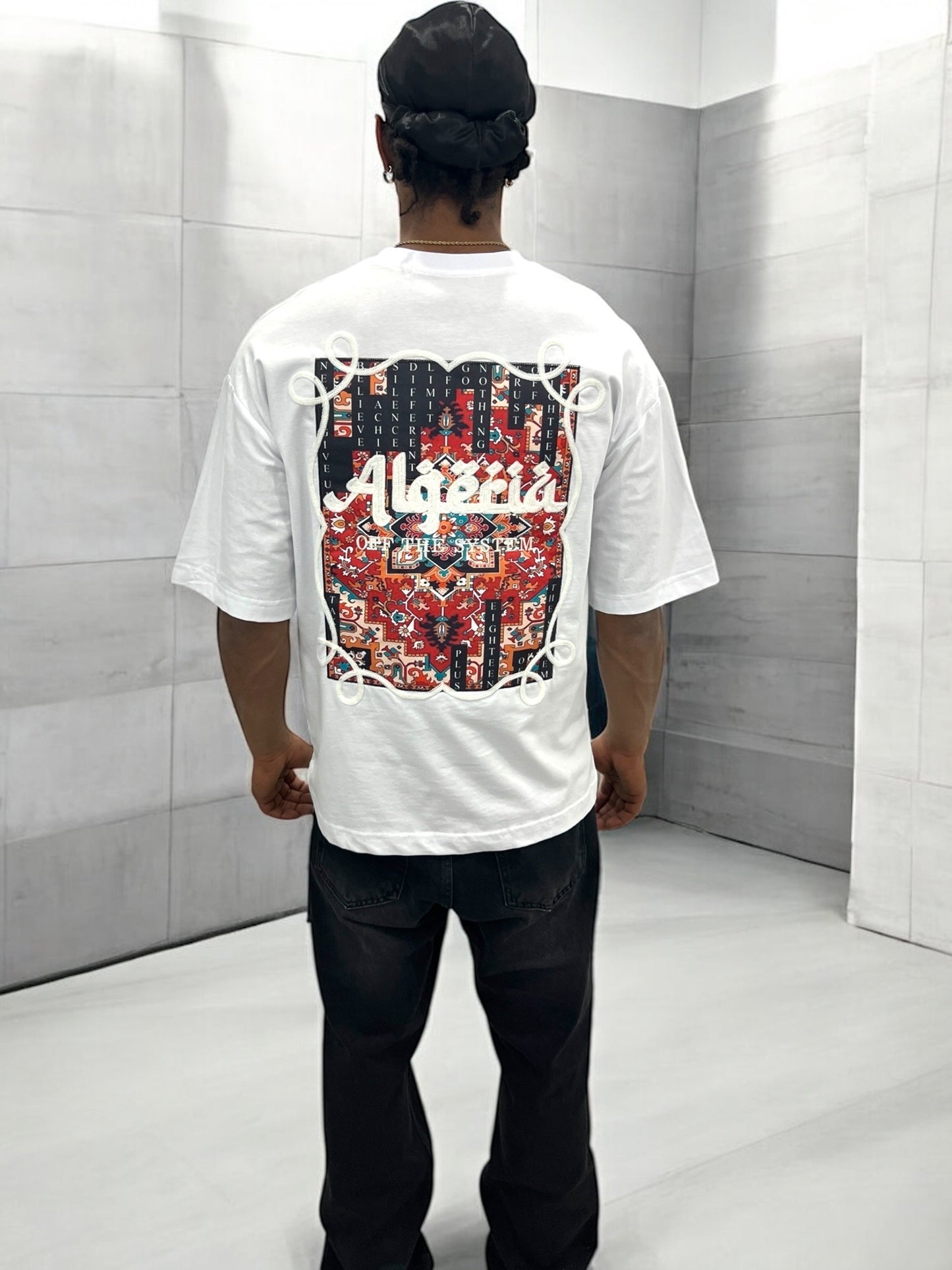 T-shirt Algeria – Carpet Print Edition ( Blanc )