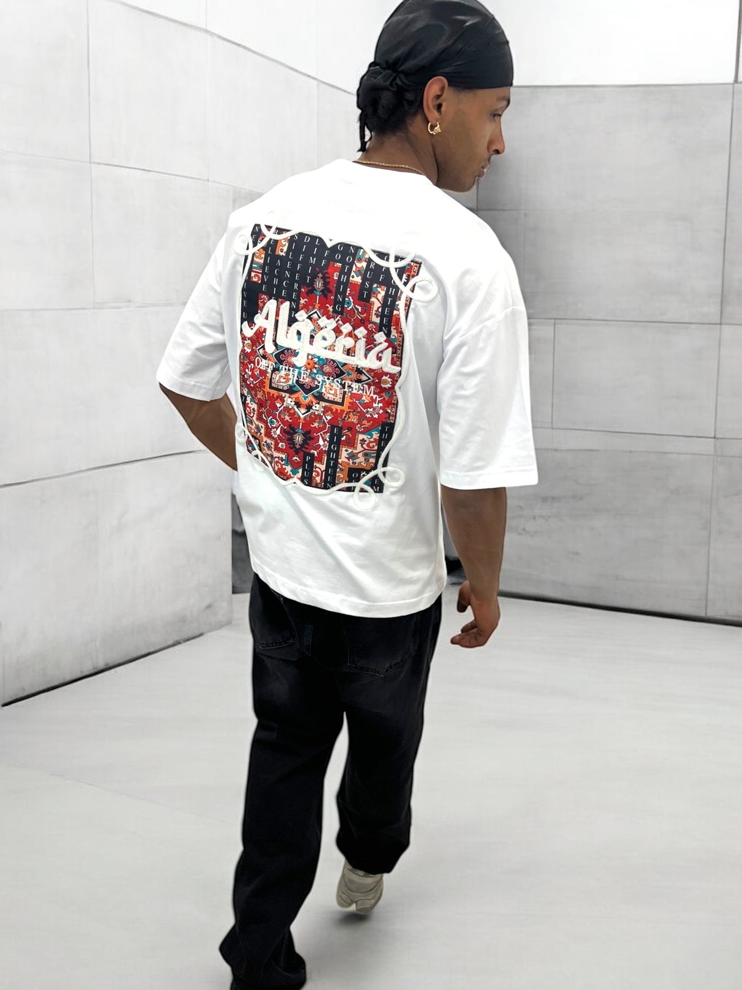 T-shirt Algeria – Carpet Print Edition ( Blanc )