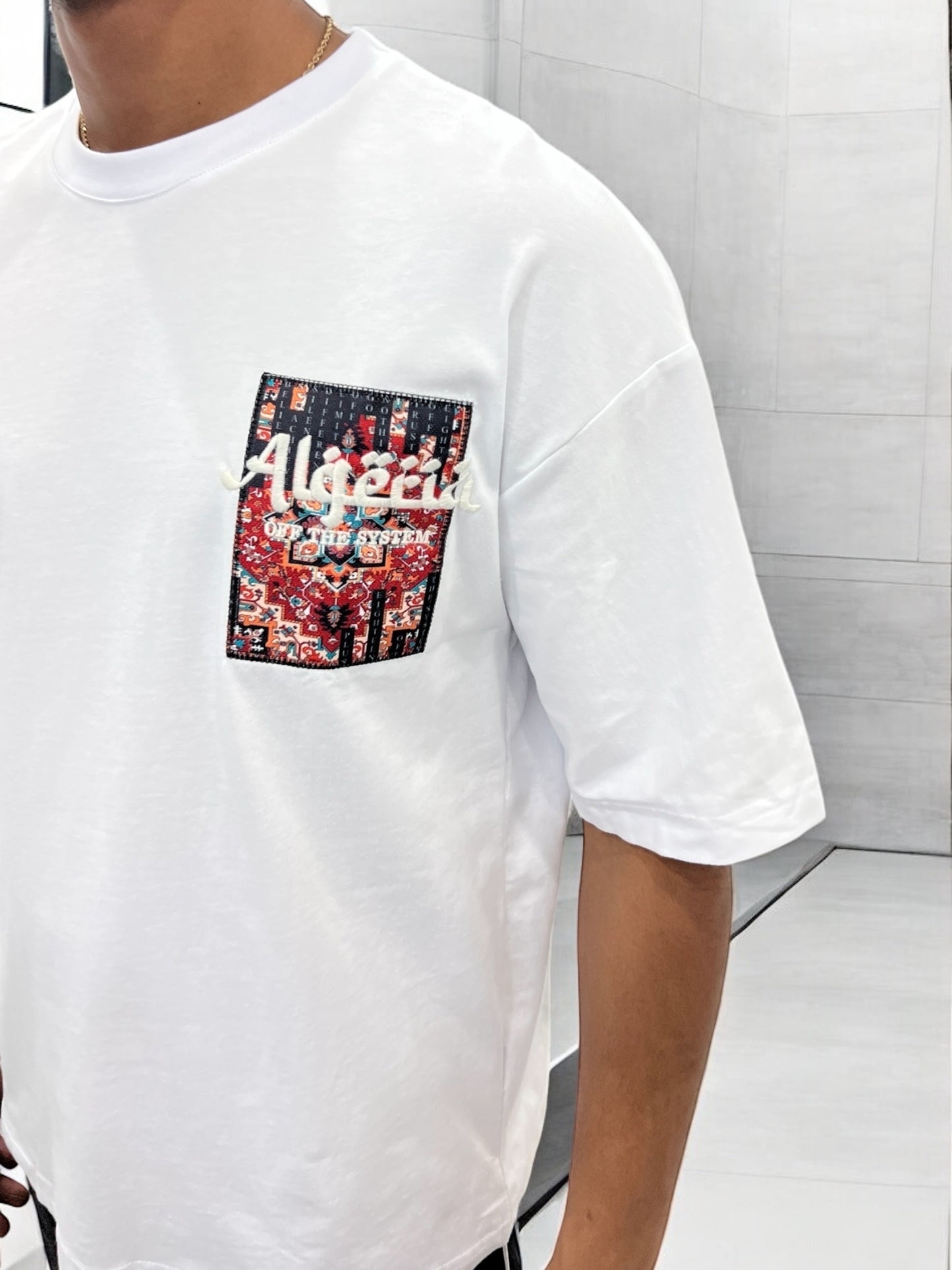 T-shirt Algeria – Carpet Print Edition ( Blanc )
