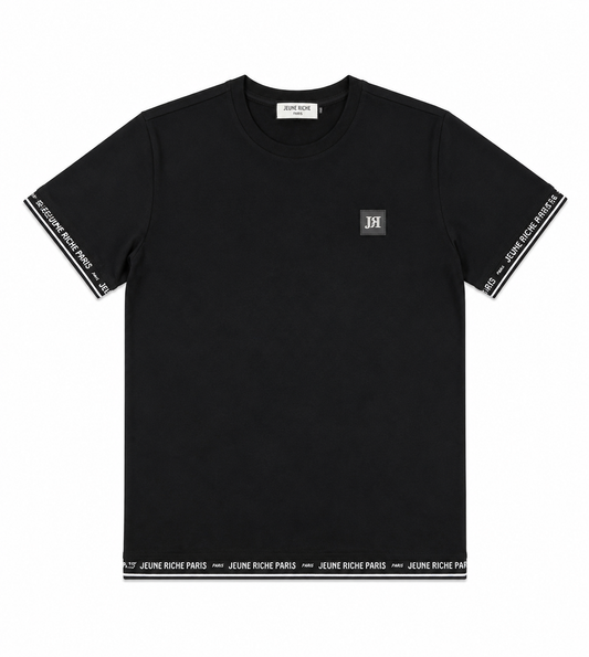 T-shirt Jeune Riche Paris Signature Noir – Logo JR Premium