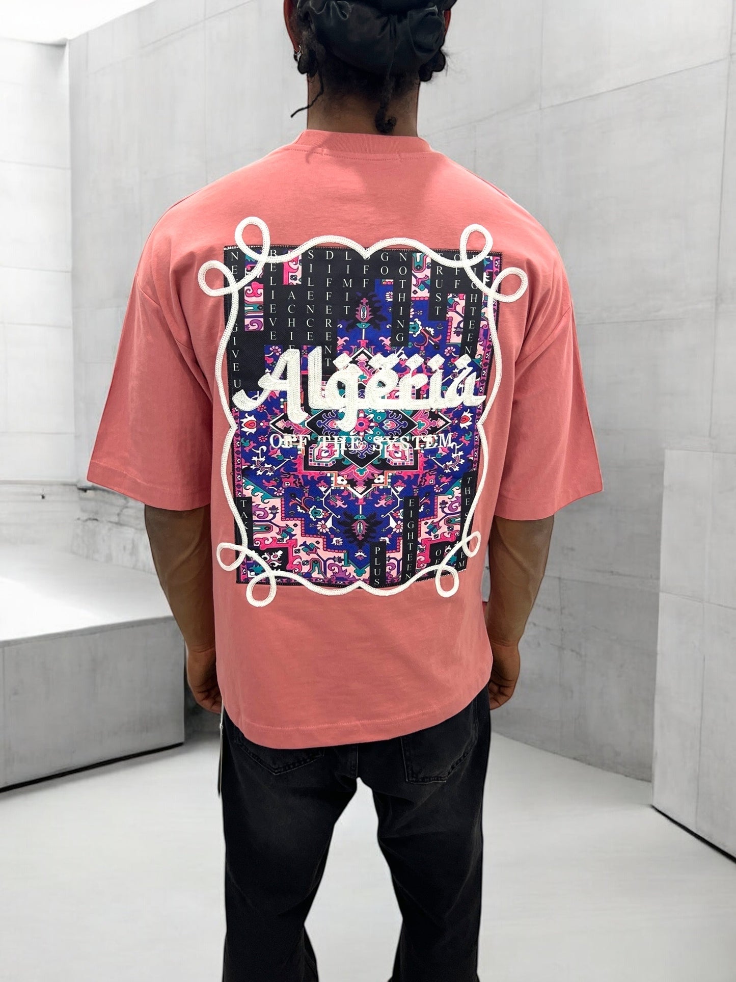 T-shirt Algeria – Carpet Print Edition ( Rose )