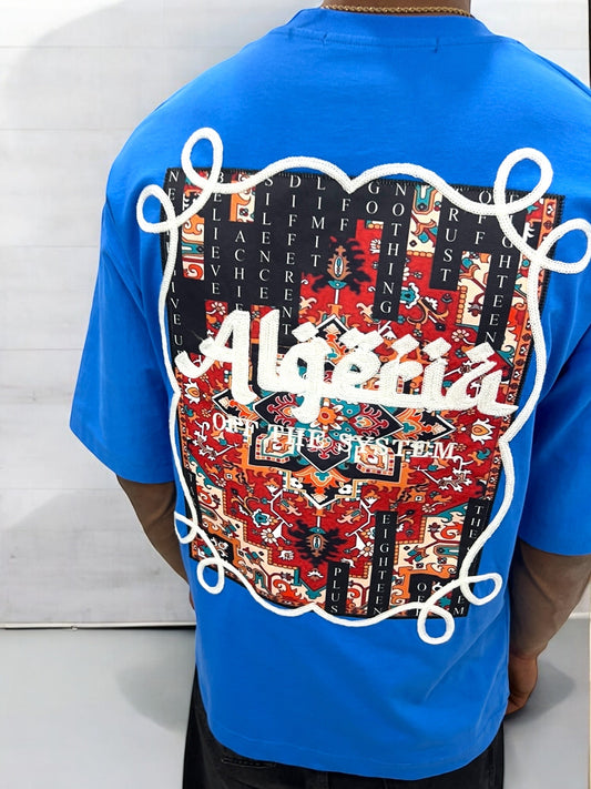 T-shirt Algeria – Carpet Print Edition ( Bleu )