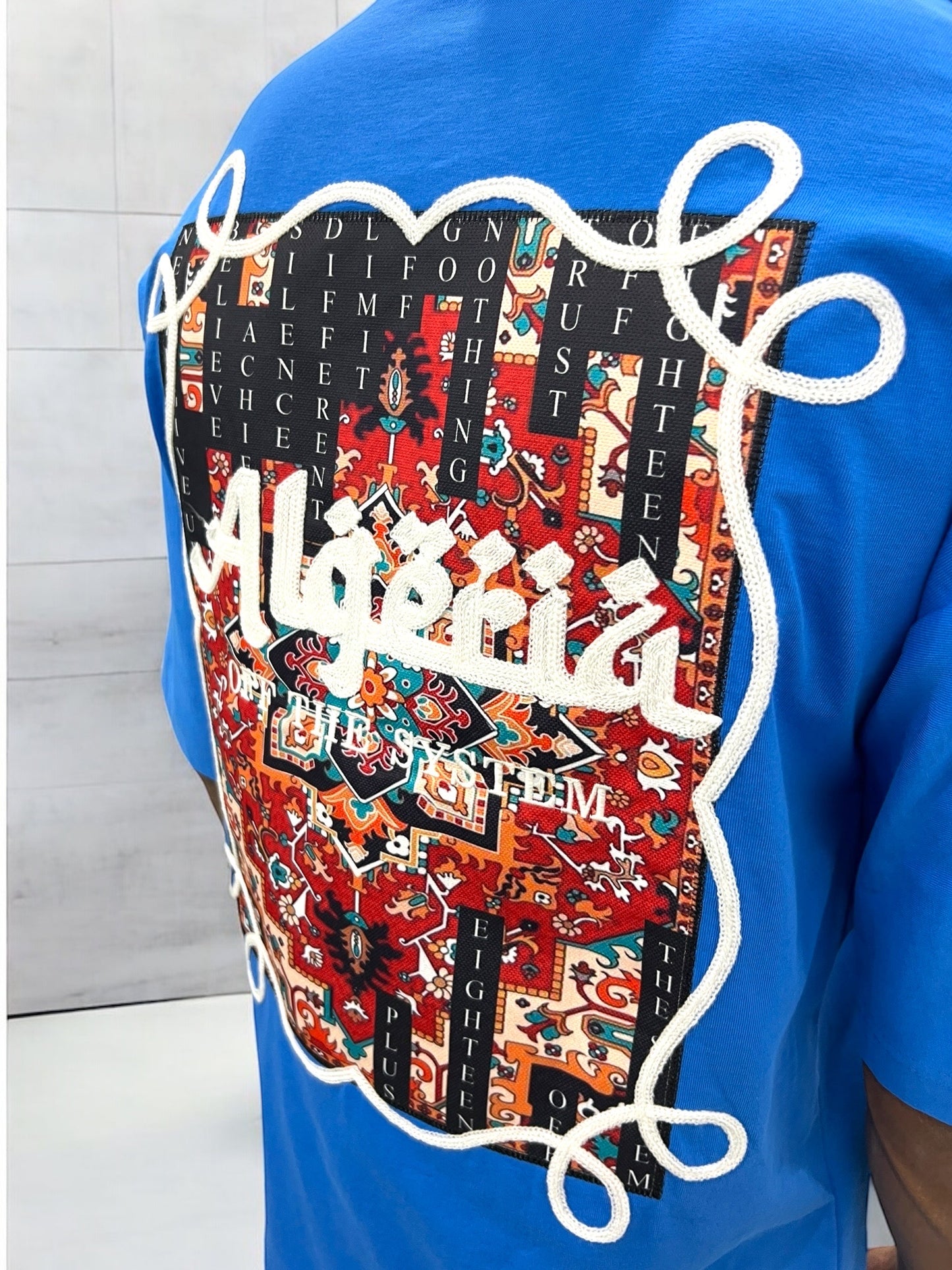 T-shirt Algeria – Carpet Print Edition ( Bleu )