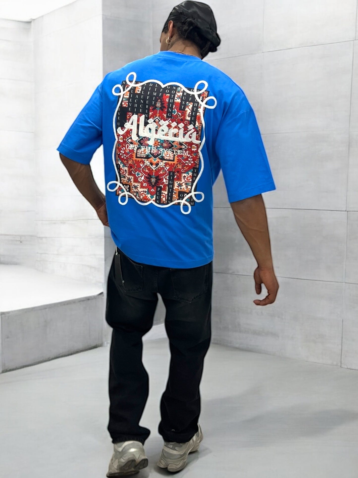 T-shirt Algeria – Carpet Print Edition ( Bleu )