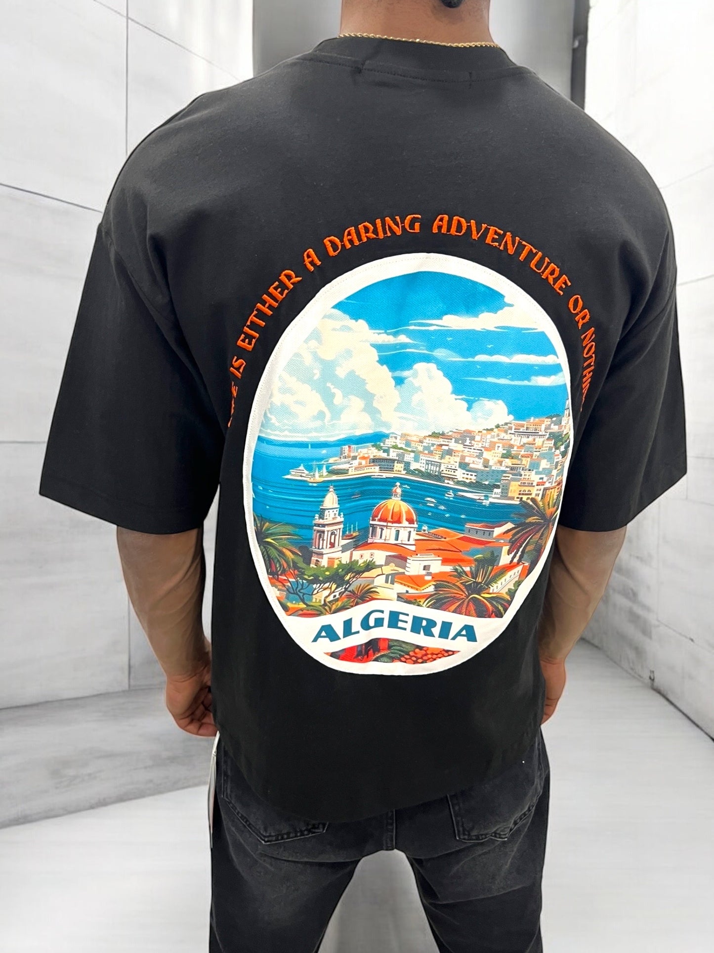 T-shirt Algeria – Vue d’Algérie ( Noir )