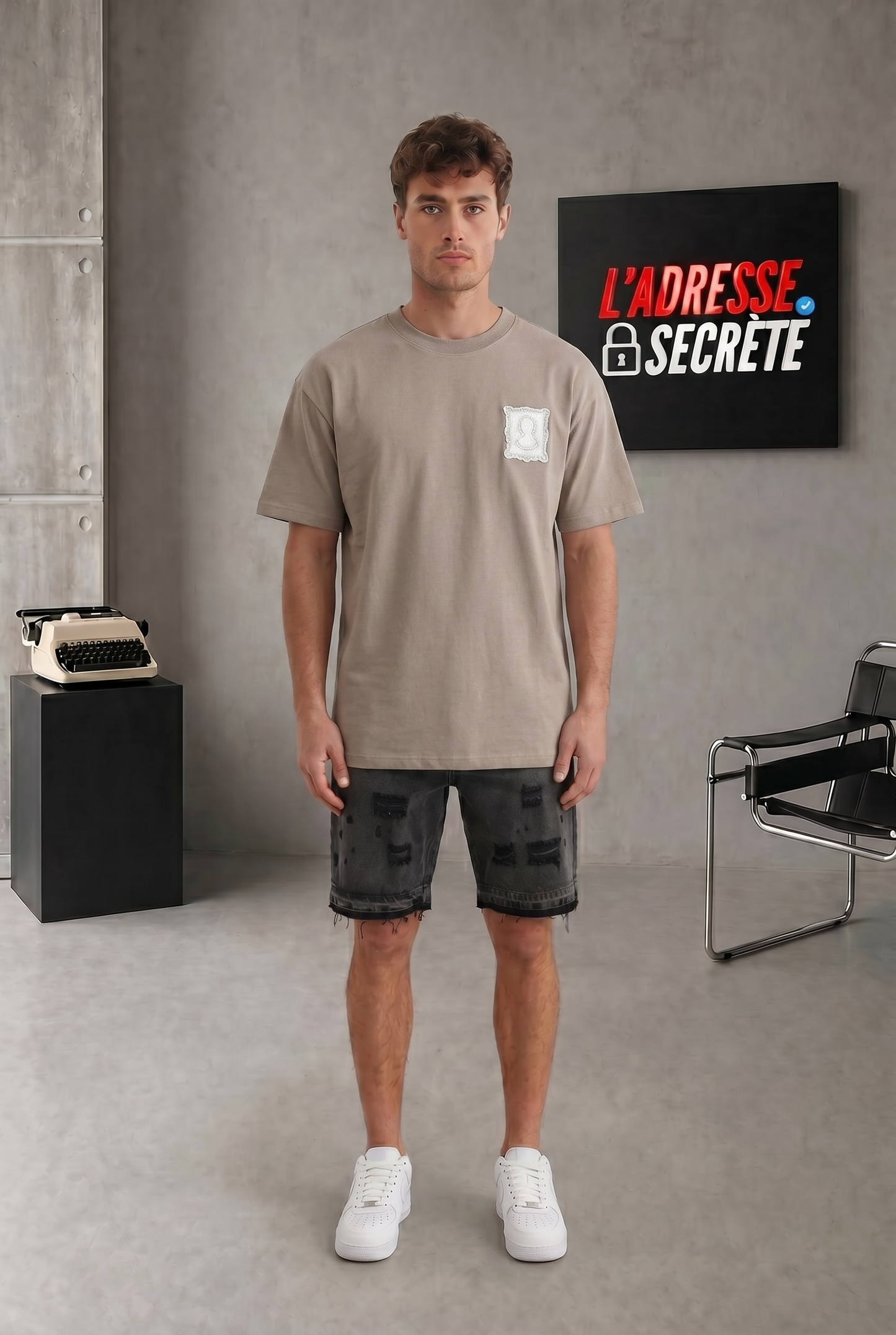 T-shirt ‘Louvre Edition’ – Mona Lisa taupe clair / beige grège