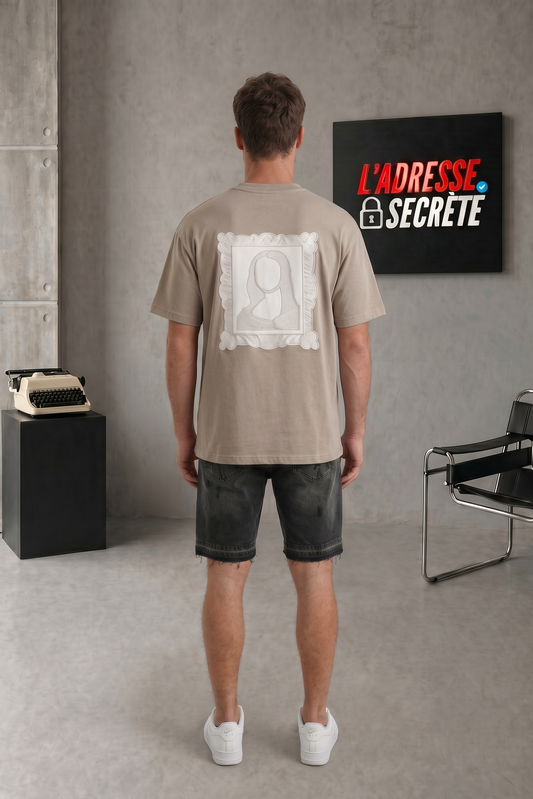 T-shirt ‘Louvre Edition’ – Mona Lisa taupe clair / beige grège