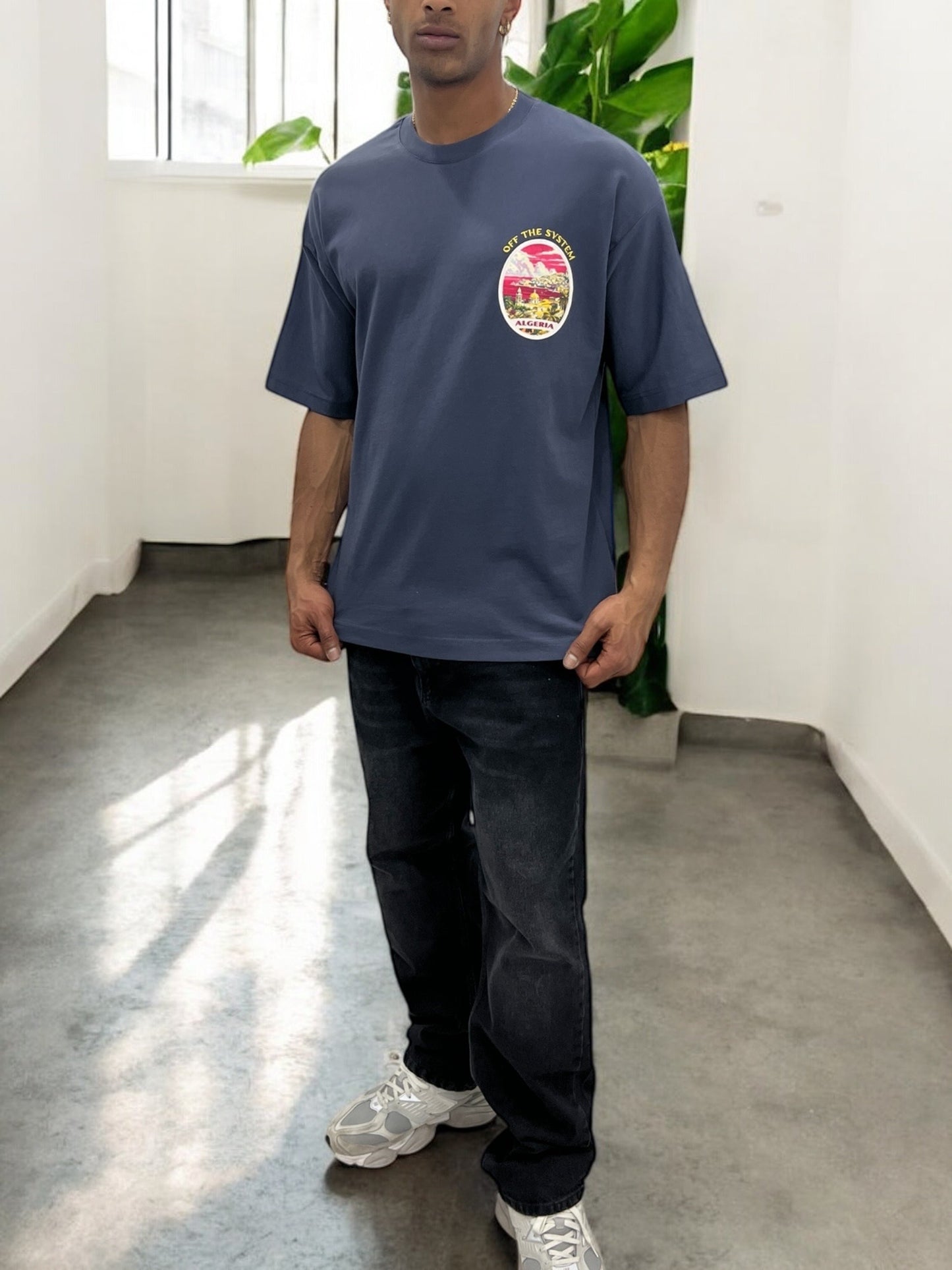T-shirt Algeria – Vue d’Algérie ( Bleu Ardoise)