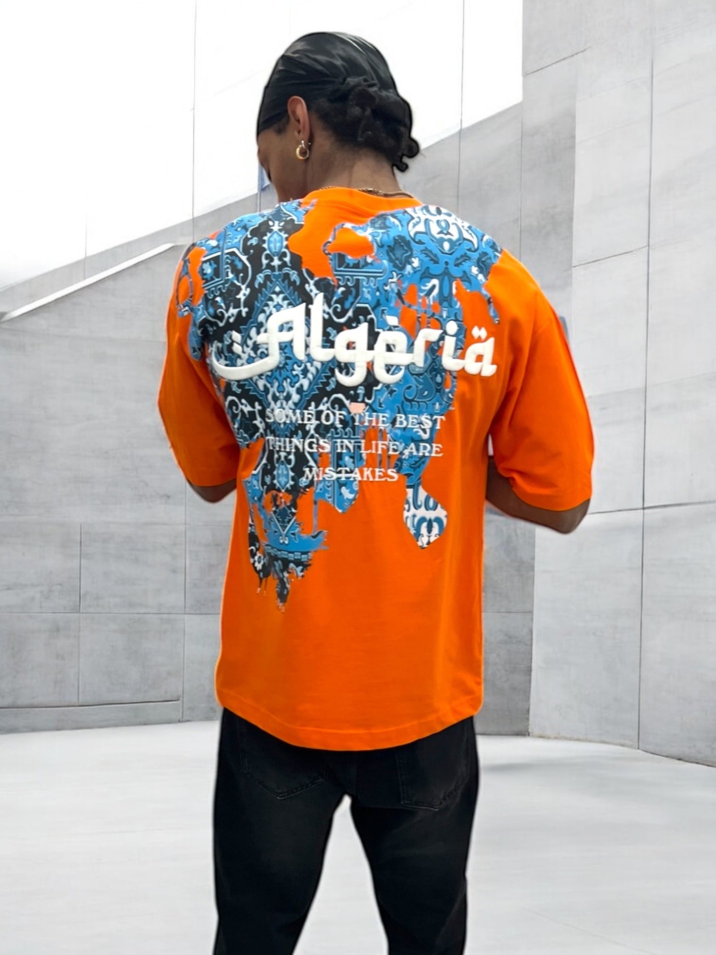 T-shirt “Algeria” visuel berbère brodé - Orange