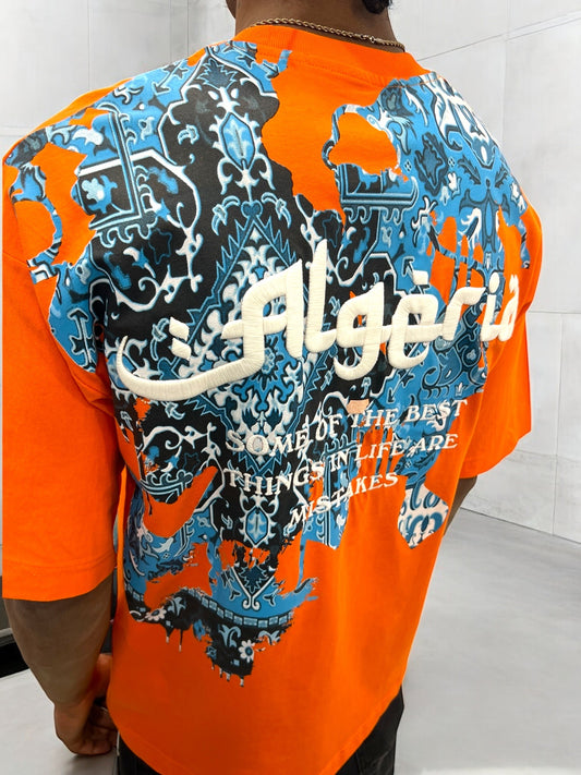 T-shirt “Algeria” visuel berbère brodé - Orange