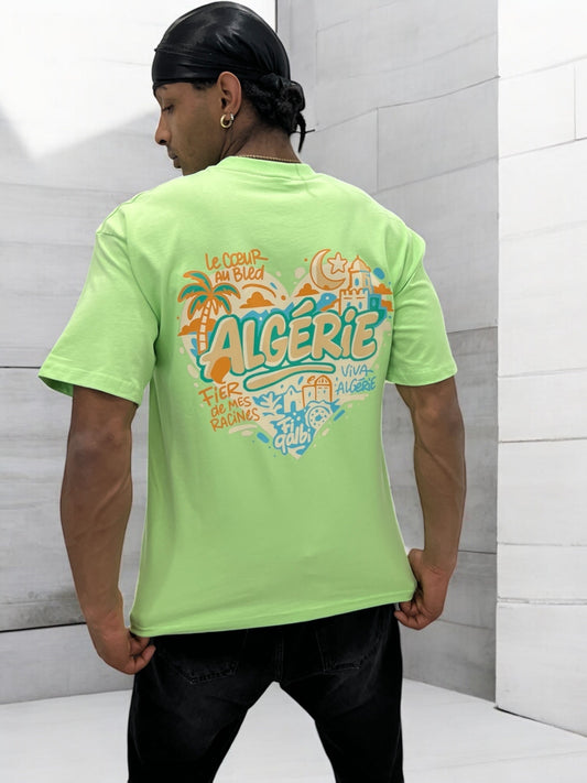 T-shirt ALGÉRIE CŒUR - vert clair