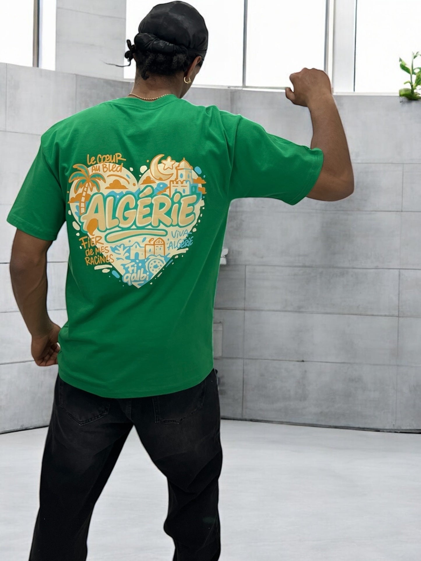 T-shirt ALGÉRIE CŒUR - vert