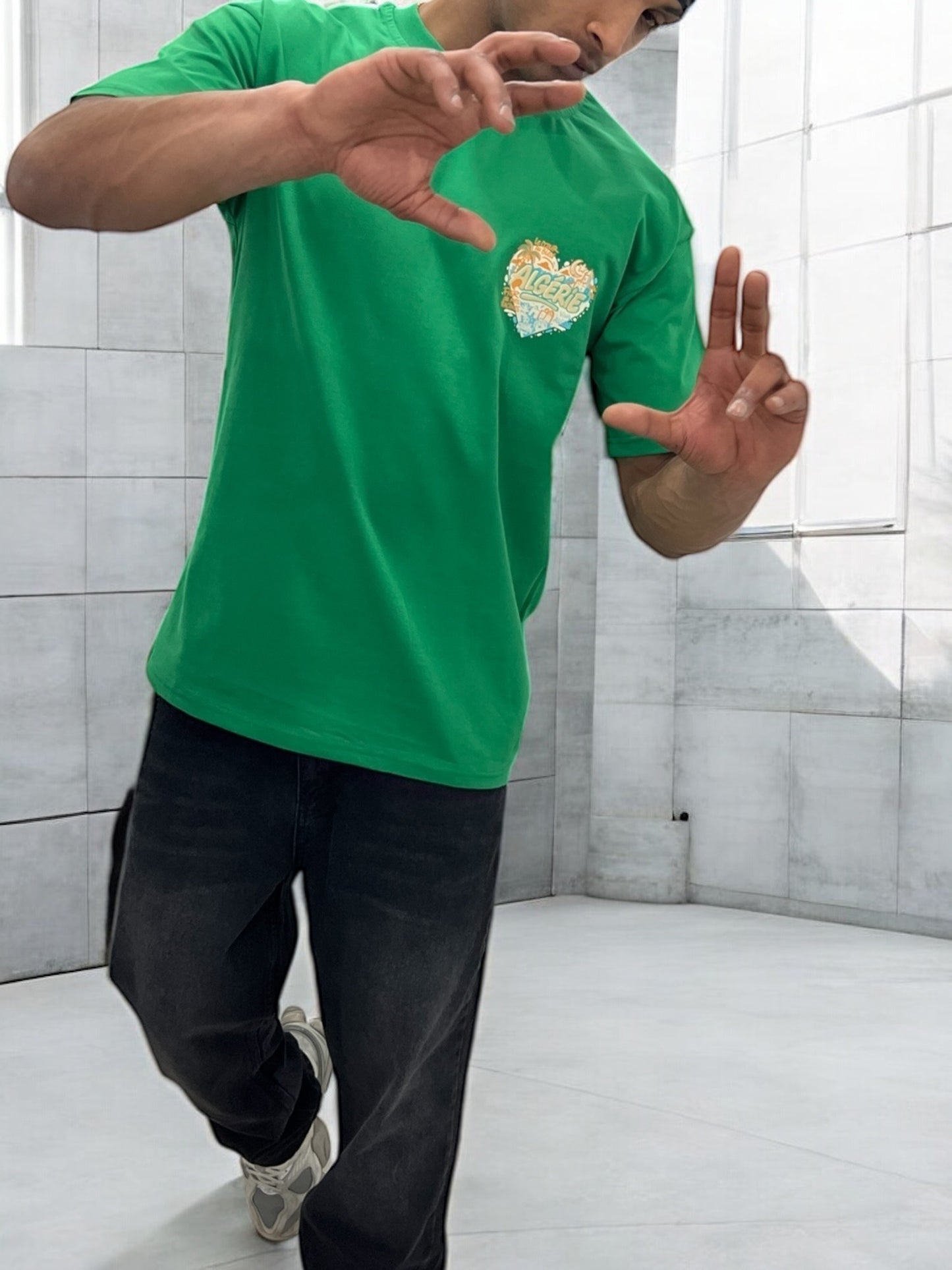 T-shirt ALGÉRIE CŒUR - vert