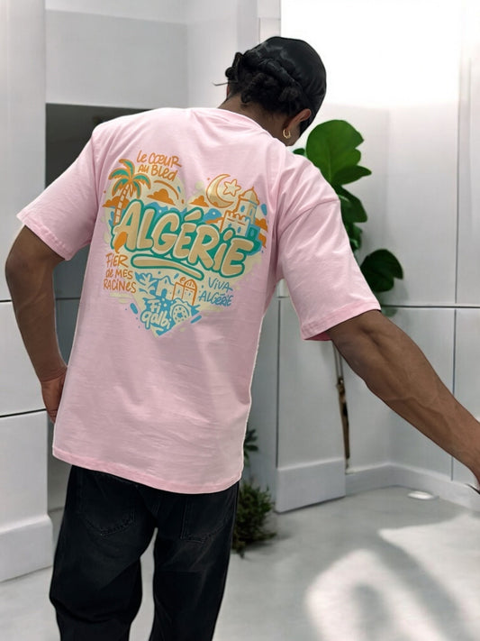 T-shirt ALGÉRIE CŒUR - rose