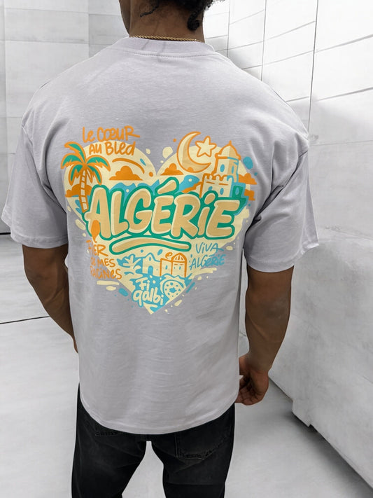 T-shirt ALGÉRIE CŒUR - lilas