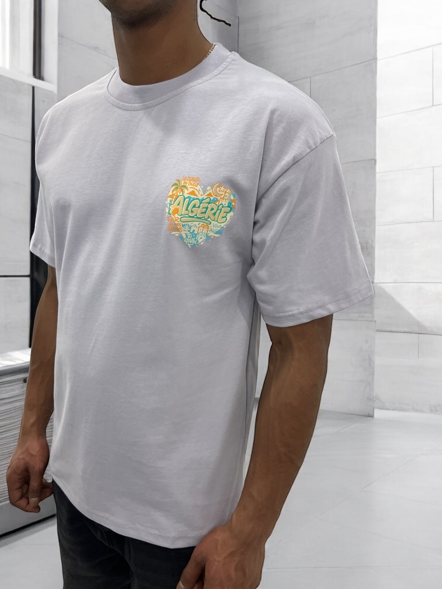 T-shirt ALGÉRIE CŒUR - lilas