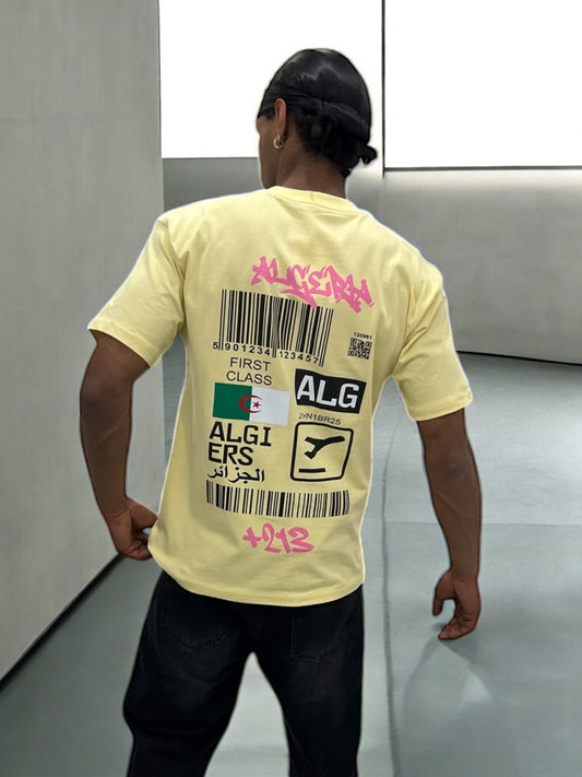 T-shirt Algeria – Boarding Pass Édition ( Jaune )