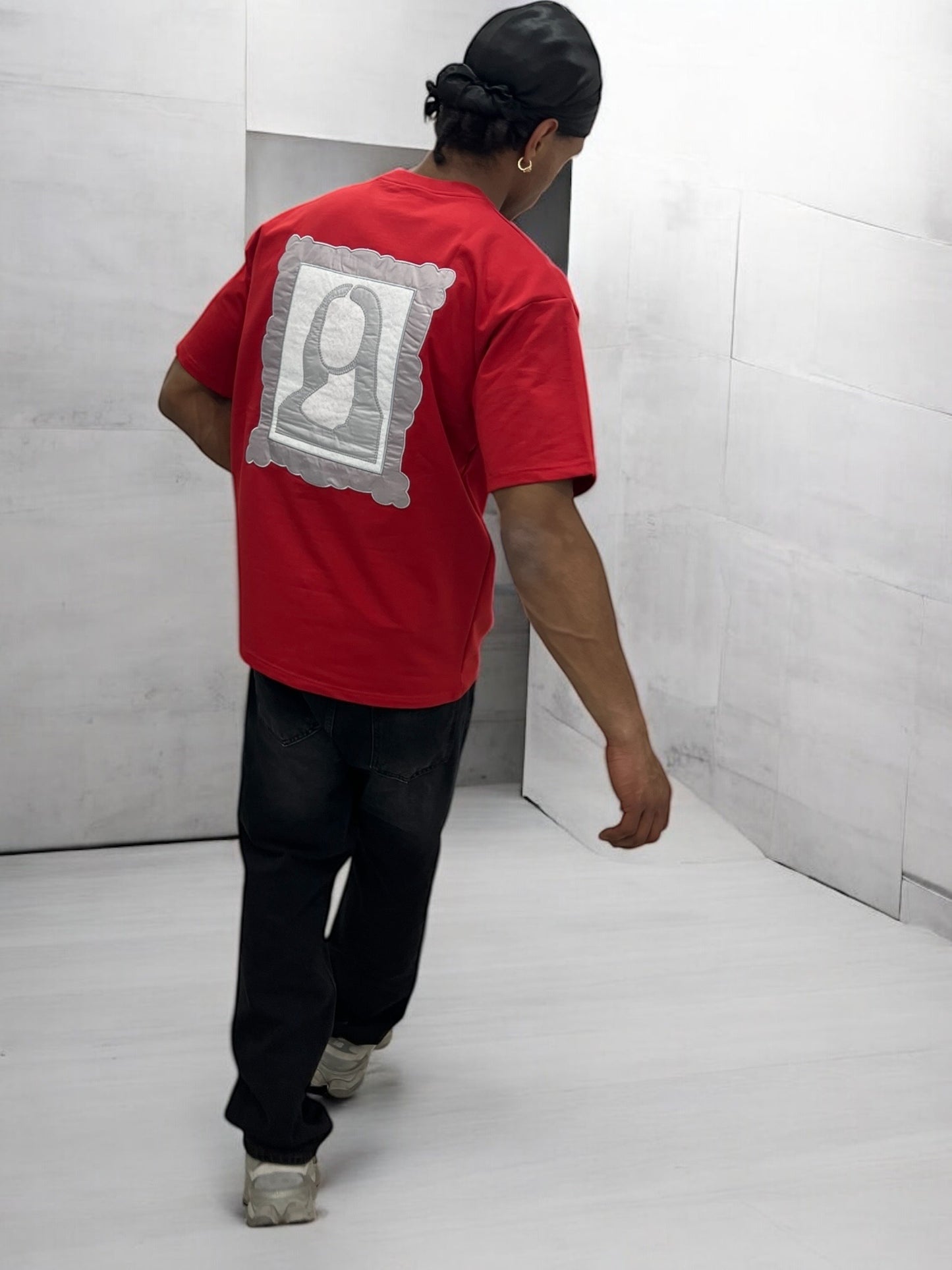 T-shirt Art Class – Mona Stylisée (Rouge)