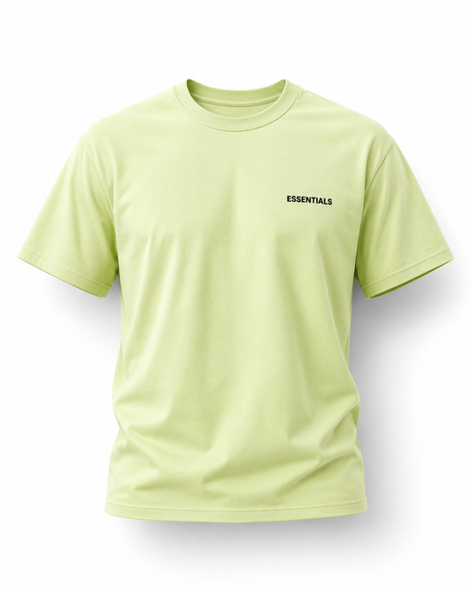 Ensemble ESSENTIALS Homme Lime Green/Vert Citron | T-Shirt Oversize + Short Premium
