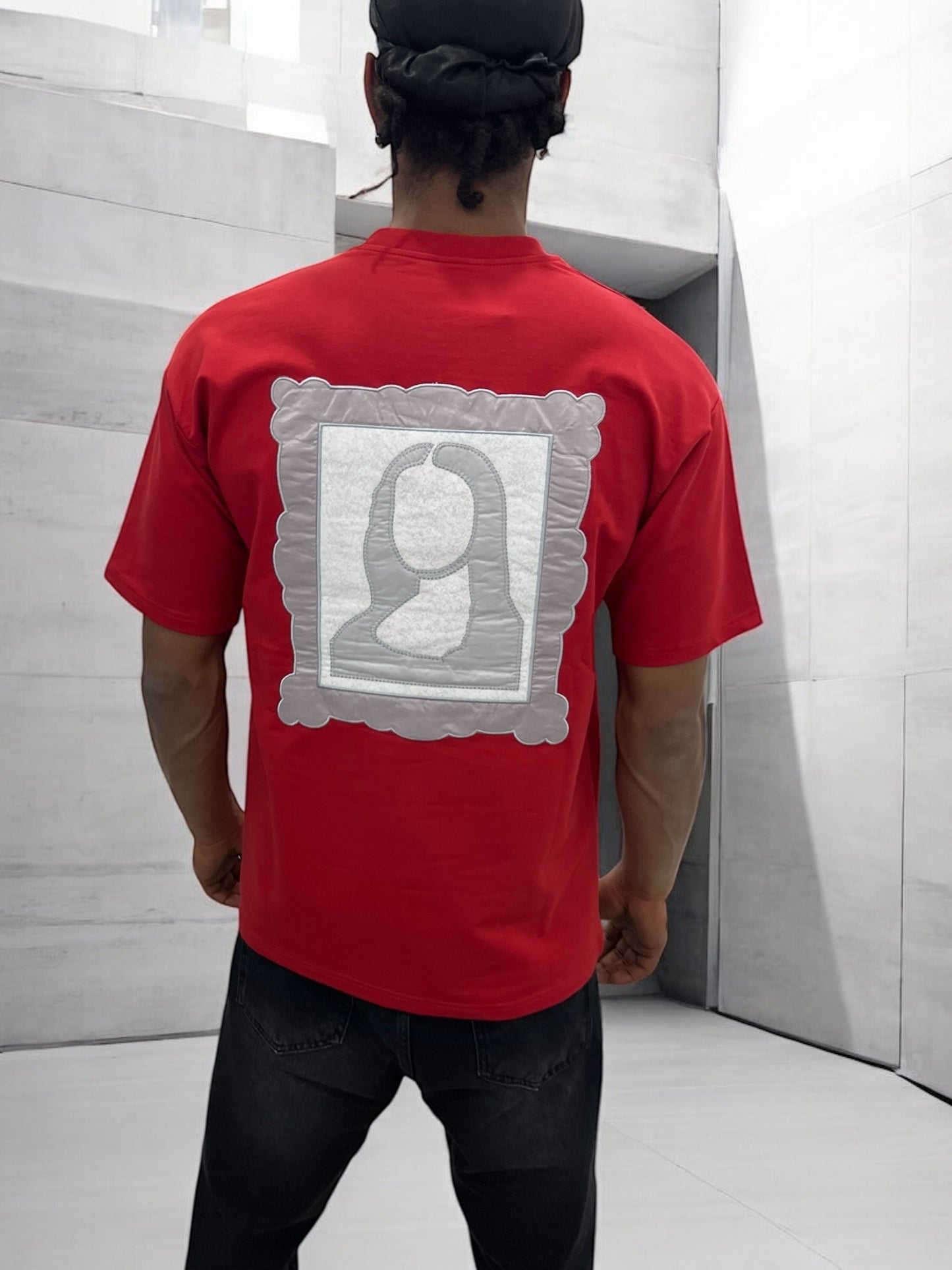 T-shirt Art Class – Mona Stylisée (Rouge)