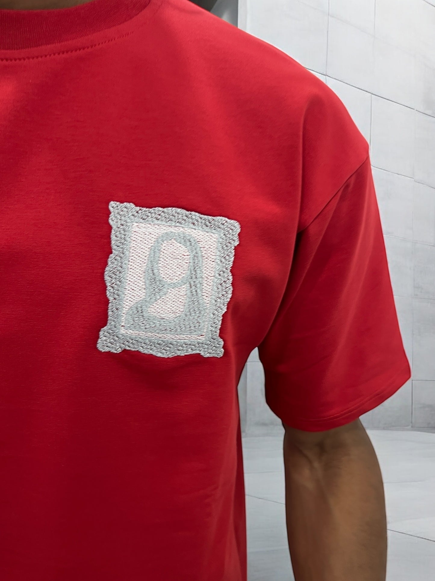 T-shirt Art Class – Mona Stylisée (Rouge)