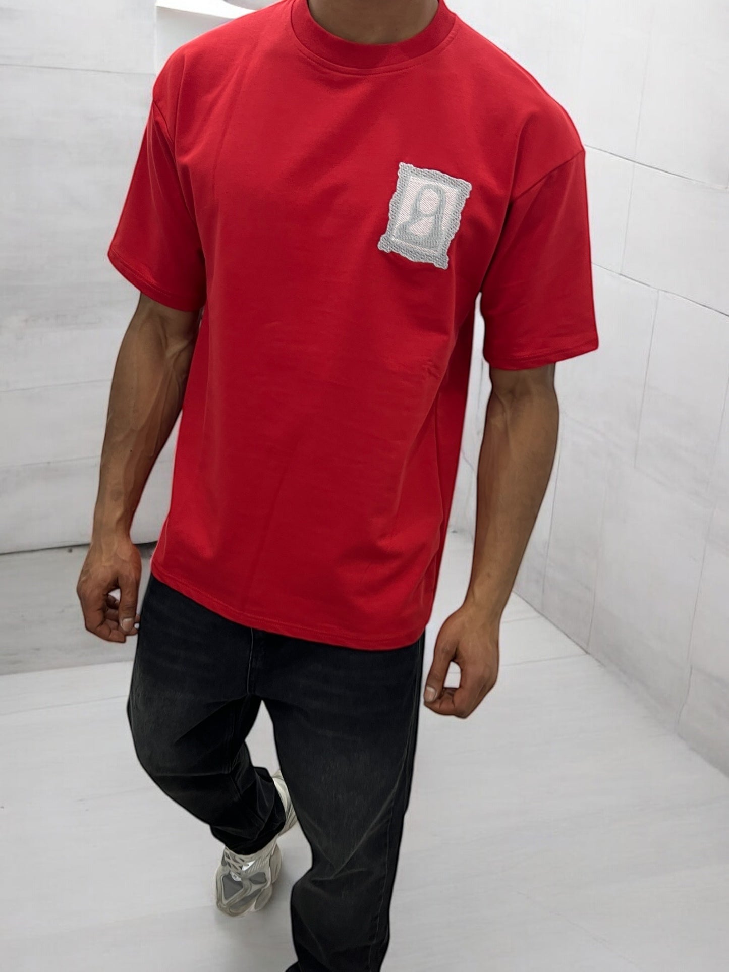 T-shirt Art Class – Mona Stylisée (Rouge)