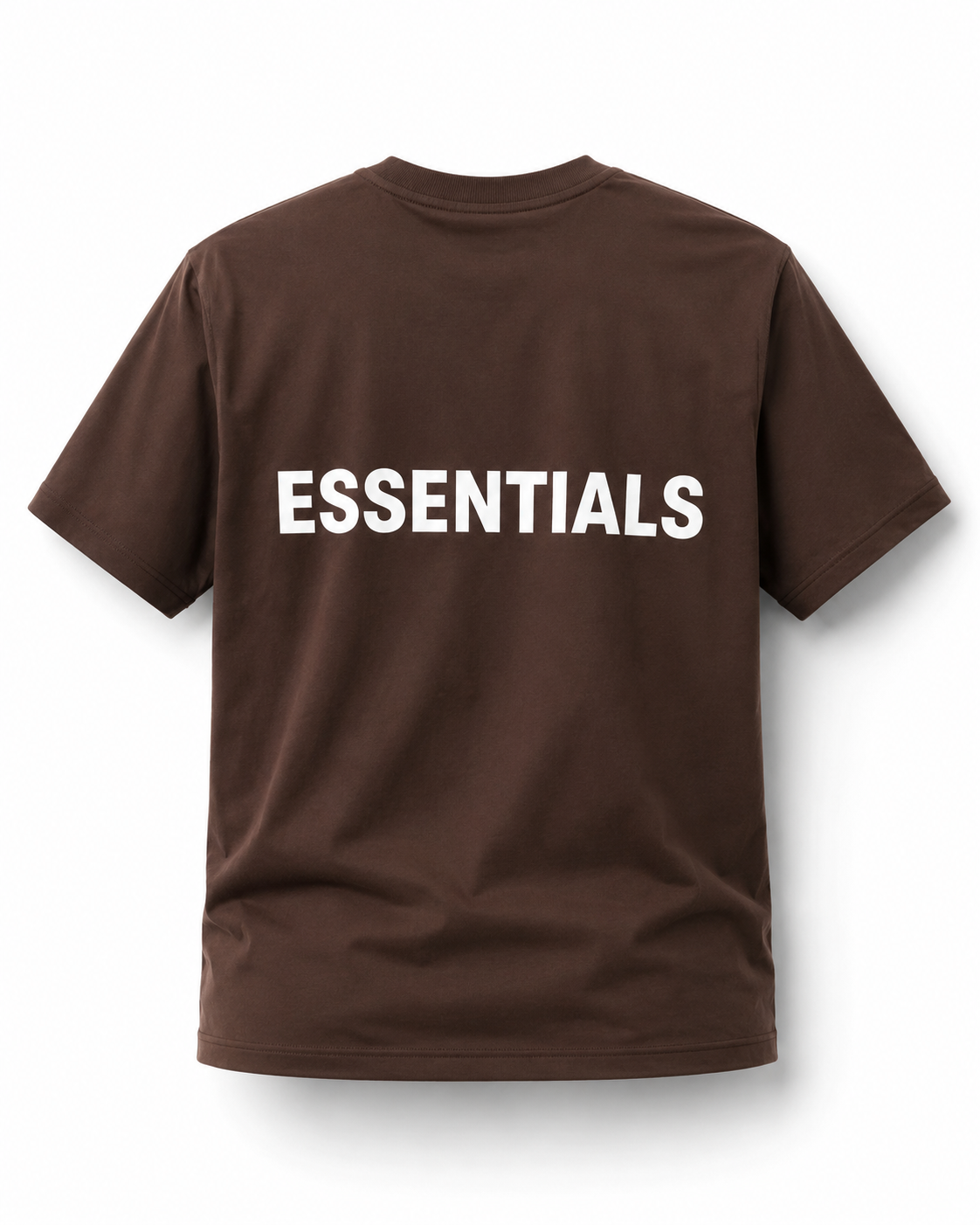 Ensemble ESSENTIALS Homme Marron Chocolat Foncé | T-Shirt Oversize + Short Premium