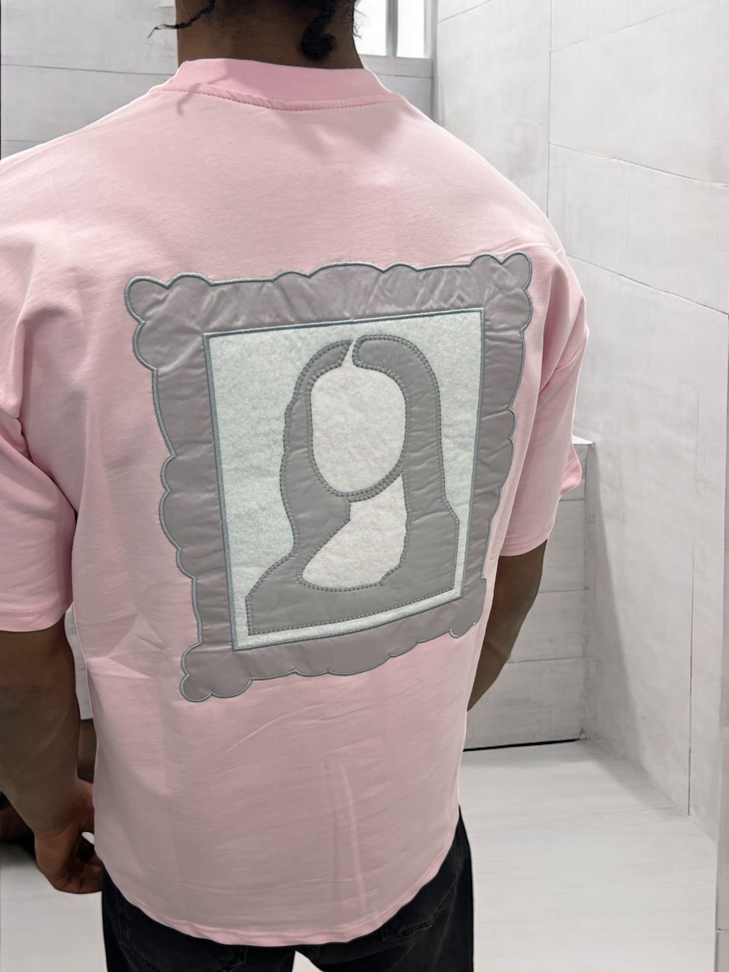 T-shirt Art Class – Mona Stylisée (Rose)